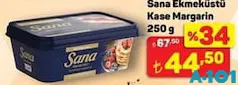 SANA EKMEKÜSTÜ KASE MARGARİN 250 G fiyat ve kampanya bilgisi